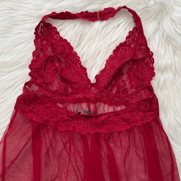 Victoria's Secret Red Lace Babydoll Lingerie Medium - Picture 6 of 6